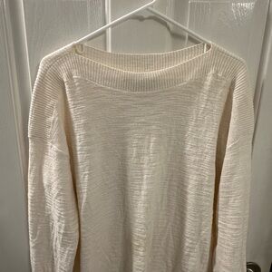 LOFT Cream Boat neck sweater - Size L